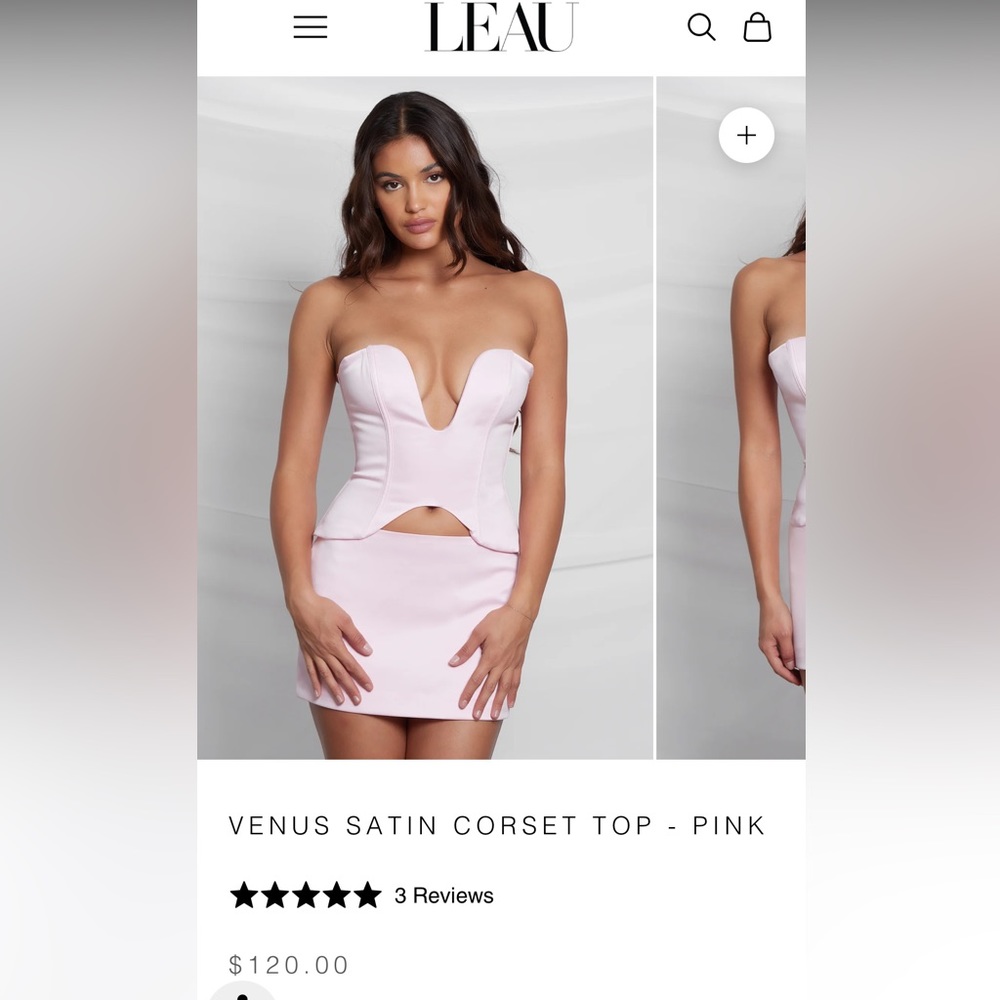 leau pink corset top
